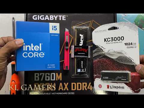 パソコン   Gigabyte Intel core i5 intel Core i5 14400 GIGABYTE B760M DS3H AX DDR4 KC3000 NVMe