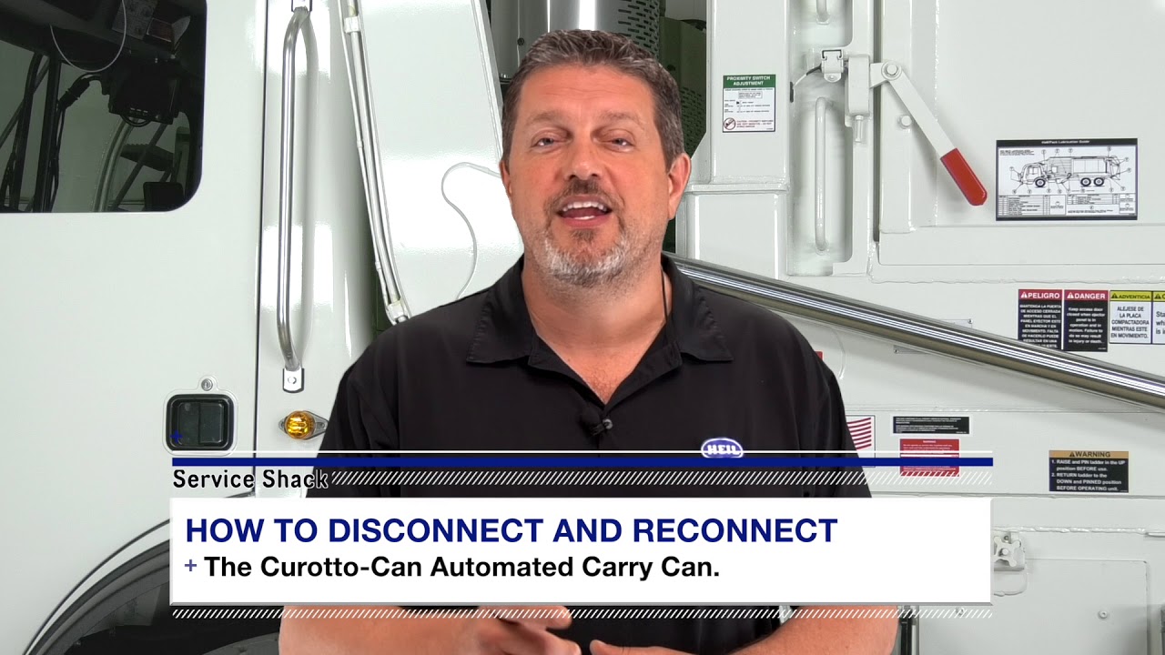 How To Disconnect & Reconnect The Curotto-Can On A Front Load Garbage Truck