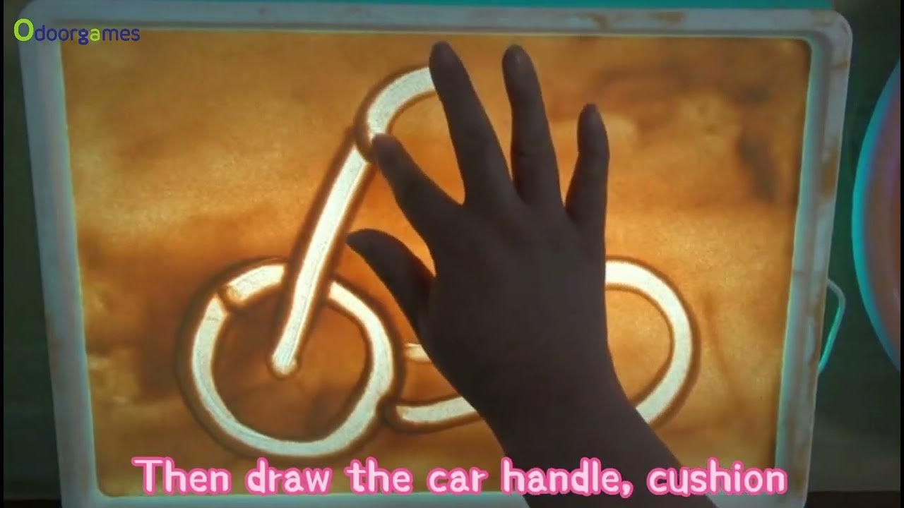 sand art tutorial for beginners, Lesson 12 Bicycles YouTube