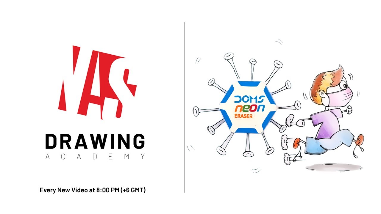 How to Draw Easy Corona Cartoon Character Drawing | Easy Cartoon Drawing