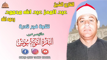 تلاوة فجر نادرة لاول مرة مماتيسر من سورة البقرة والتوبة ويونس لفضيلة الشيخ عبد المعز عبد الله محمود