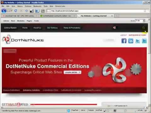 DotNetNuke Tutorial - How to Install DotNetNuke 6 part 2 of 2 - Video #248