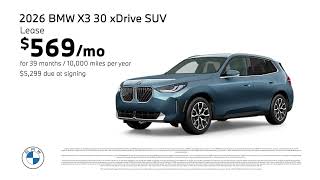 2026 BMW 330i & X5 Offers | 0.9% APR + $569/Month Lease