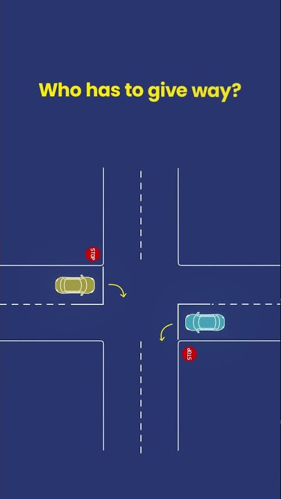 Who gives way at a crossroad?
