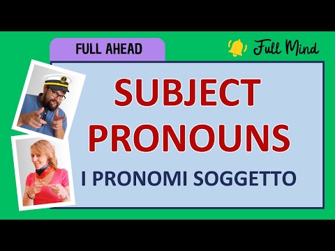 PRONOMI SOGGETTO in inglese: spiegazione completa e SCHEMA FINALE!