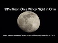 93% Moon on a Windy Night in Ohio - Canon R Camera &amp; RF 800mm Lens