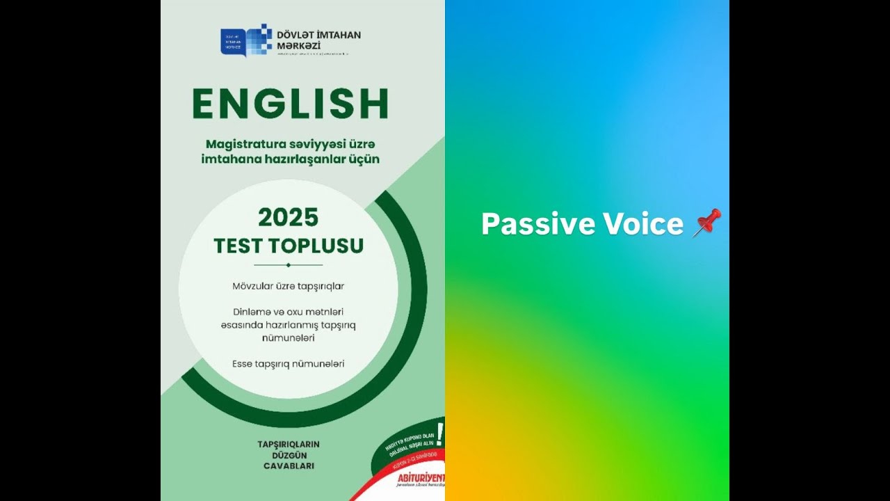 Dim Magistratura test toplusu 2025 / Passive Voice #ingilisdili  #magistratura #passive voice