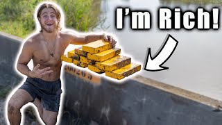 I'm Rich! 10 Gold Bars While Magnet Fishing