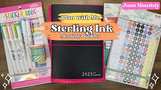 Sterling Ink B6 Monthly Booklet - June Calendar Plan with Me - Rainbow Stickers & Washi Tape