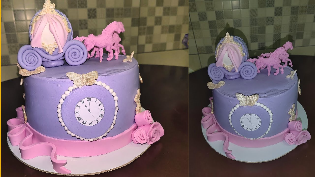 Cinderella Carriage Birthday Cake Tier