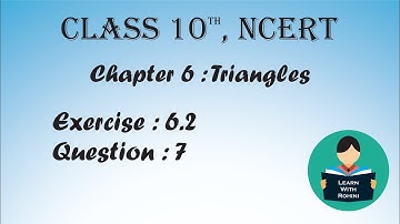 Triangles | Chapter 6 | Exercise 6.2 | Question 7 | NCERT | Maths | Tamil