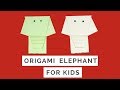 Create a simple origami elephant for kids 