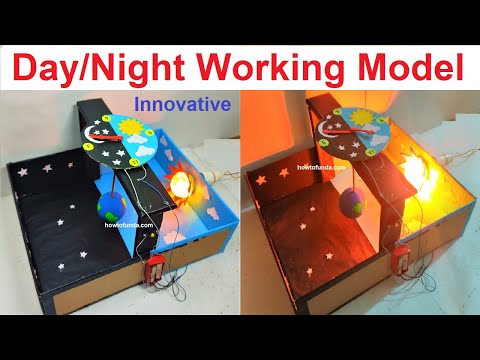 day and night science project working model - innovative inspire science project - diy |