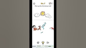 Brain Out Game Challenge Level-3 Save santa🎅| pick up the Christmas hat #shorts #youtube #entertain