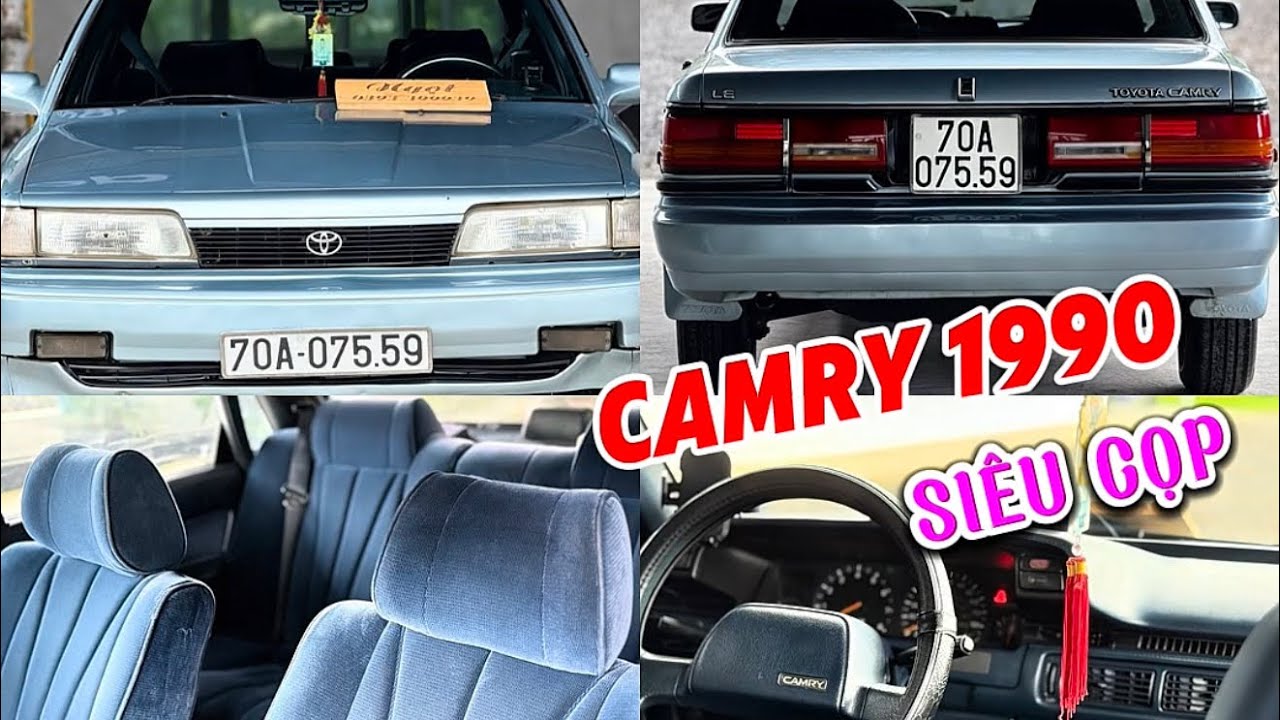 Toyota Camry 1990 Nhập Mỹ . Chính Chủ . Nội thất nhung xanh đẹp như mới . Xe zin nguyên bản sưu tầm