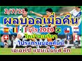 ผลบอลเมื่อคืน/โปรแกรมบอลคืนนี้/ยูโร2020/AFCแชมเปียนส์ลีก/โคปาอเมริกา/ตารางคะแนน/2/7/21