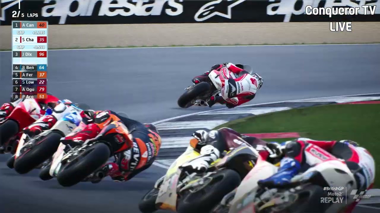 Unforgettable Moto2 Live Race Clash Somkiat Chantra vs
