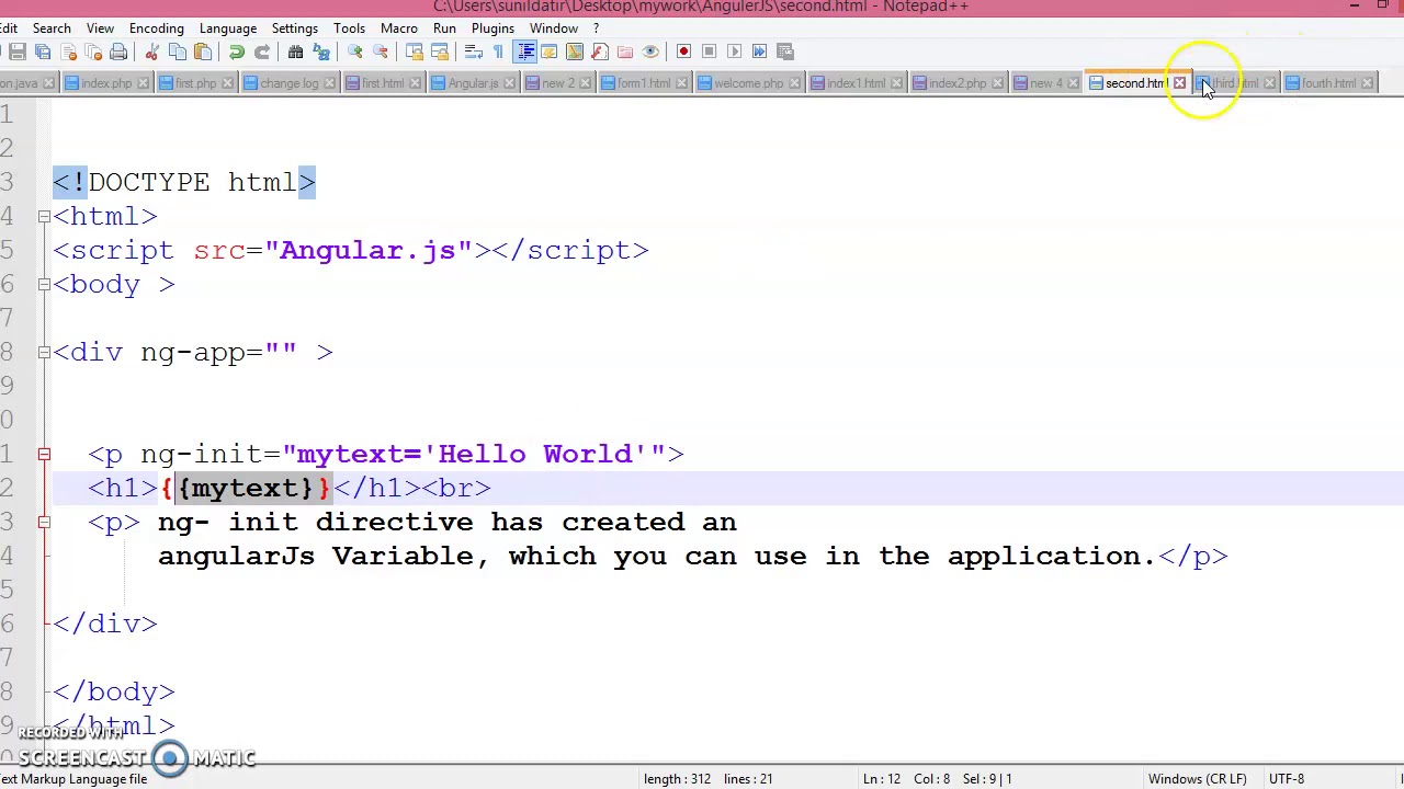 Lecture 2:Learn about Angular ng init Directive - YouTube