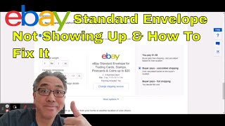 Ebay Standard Envelope Option Not Showing Up...& How To Fix It