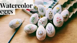 Watercolor Easter eggs - 12 spring inspired designs you can paint on real or fake eggs