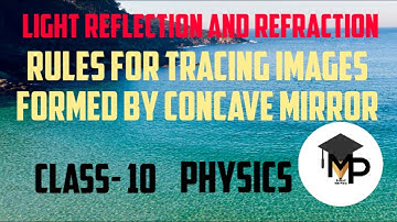 ###Light reflection and refraction###Rules for tracing images formed by concave mirrors###