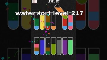 water sort color puzzle level 217 gameplay walkthrough solution
