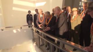 USS Arizona Blackened Canteen Ceremony