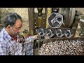 Production of hexagonal nuts using heavy duty iron bars  how to make hex nut