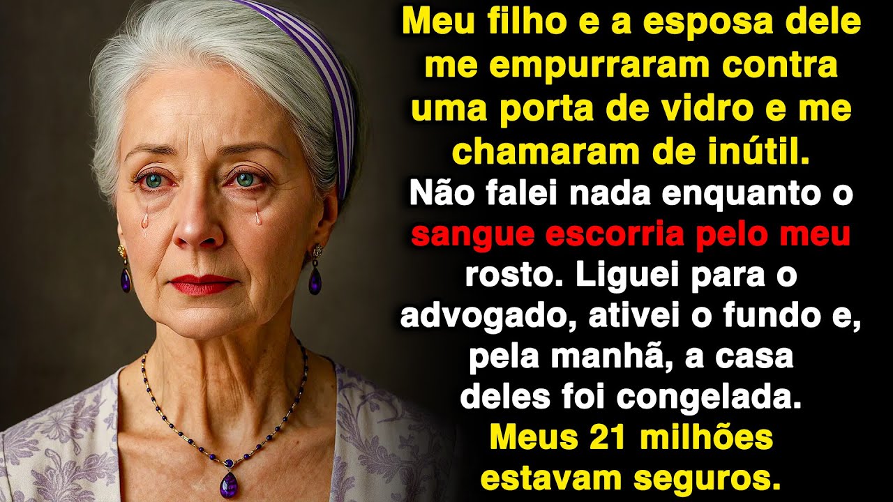 Meu filho e esposa me jogaram na porta de vidro, sem saber dos 21 milhões. Fiquei em silêncio!