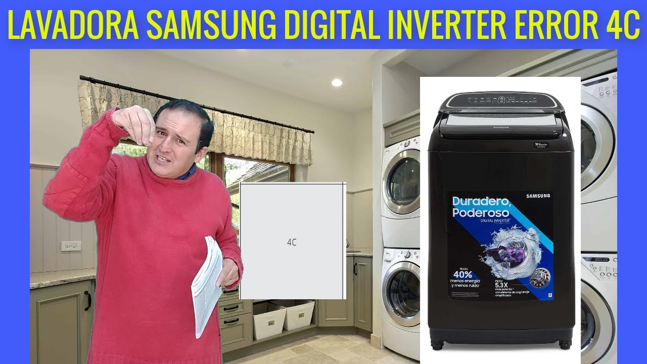 Soluciona el código de error 4C en una lavadora Samsung