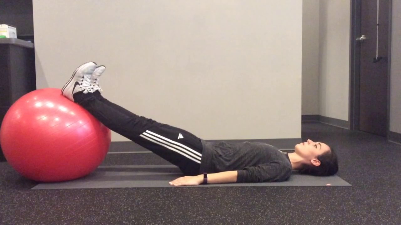Swiss Ball Hamstring Curl YouTube