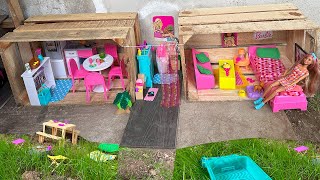 HACIENDO Y DECORANDO LA CASA DE CAMPO DE BARBIE HECHA CON CAJAS DE MADERA /HUACALES