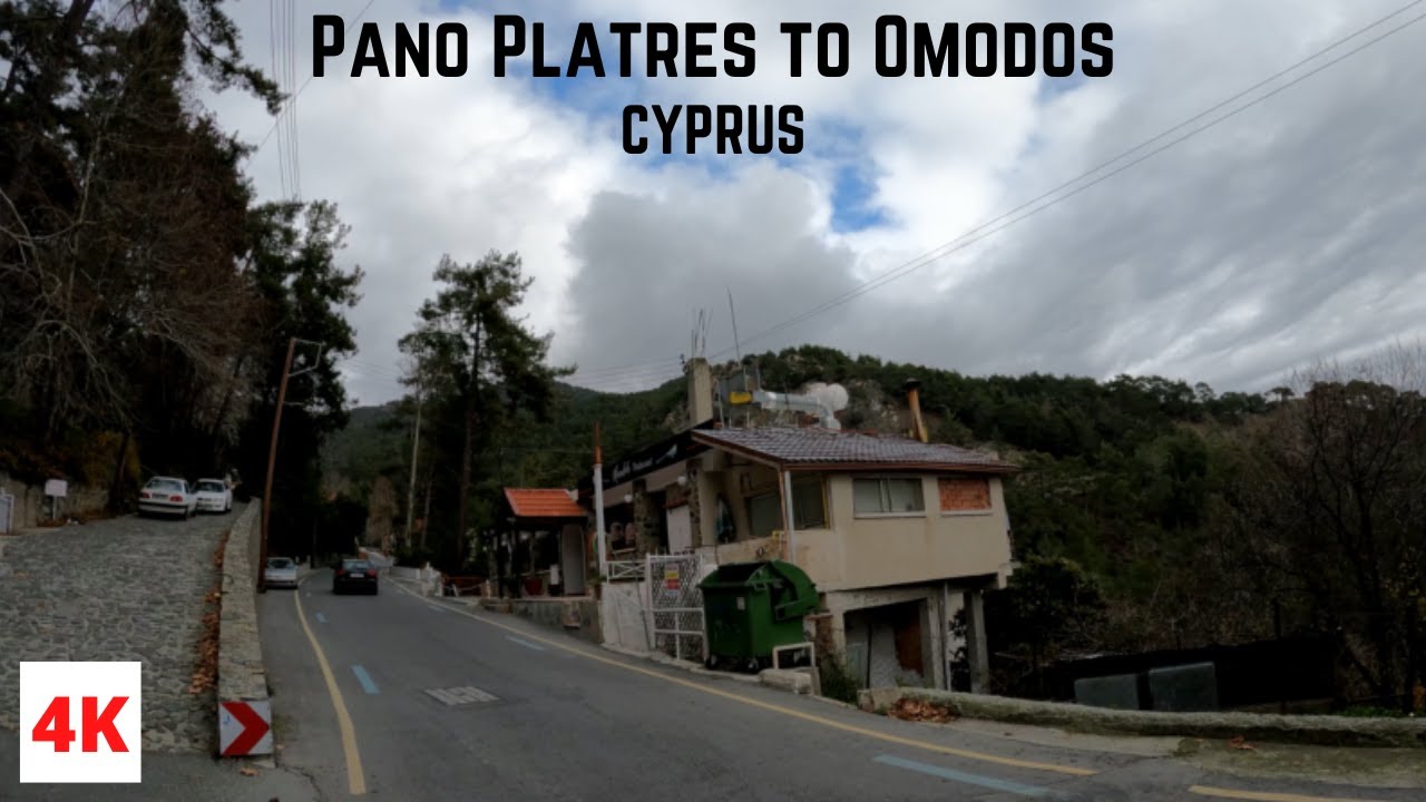 DRIVING from PANO PLATRES VILLAGE to OMODOS VILLAGE in CYPRUS 🇨🇾