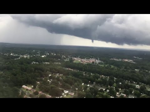 Richmond area tornado from an airplane