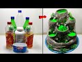 Awesome Indoor Water Fountain Using Plastic Bottles | Cemented Life Hacks