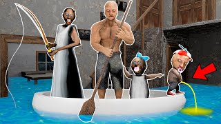 Granny X Grandpa Family Flooded Granny House Funny Animation