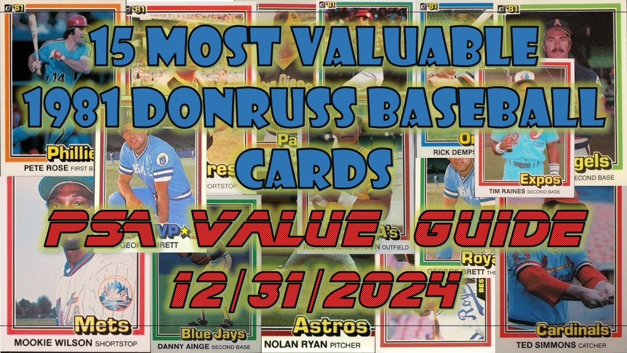 What Are The Most Valuable 1981 Donruss Baseball Cards Worth NOW? PSA Graded as of 01/31/2025