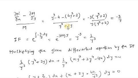 FOD L4 Non Exact diff eqn case 1 and 2 by Assistant Professor Dilip Udhani