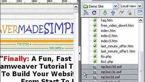 Dreamweaver Tutorial - Organizing your website files