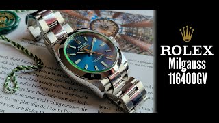 Rolex Milgauss 116400GV или часы с зеленым стеклом!
