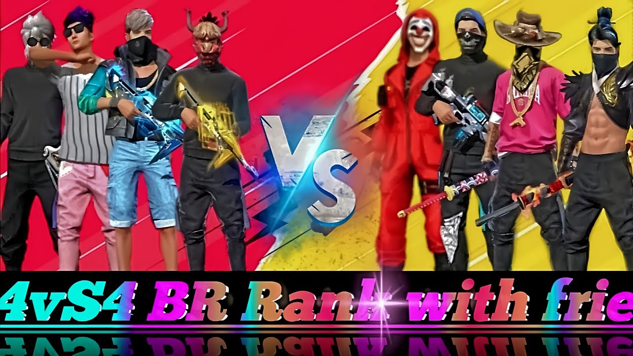 4vS4 BR Rank mod with friends #funny #frends #freefiremaxviral ...
