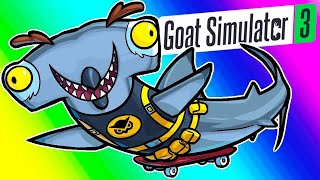 Goat Simulator - Becoming a Shark and Trolling Nogla!
