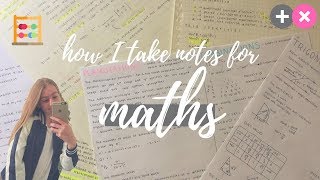 How I Take Notes For Maths | Note Taking Series Ep. 3