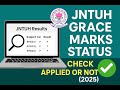 JNTUH Grace Marks Status Check 2025 – How to Know If Applied or Not