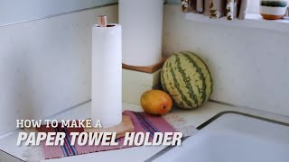 Sew Many Ways: DIY Under Sink Paper Towel Holder…2 Hooks and Ribbon!