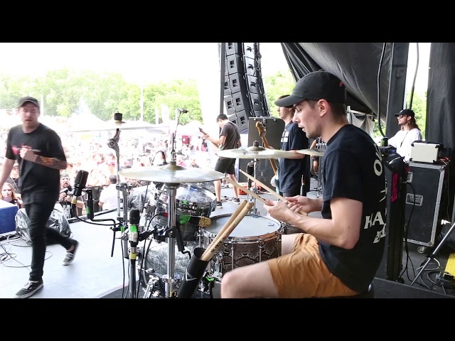 Counterparts - Stranger [Kyle Brownlee] Drum Cam (Van’s Warped Tour 2017) [HD] class=