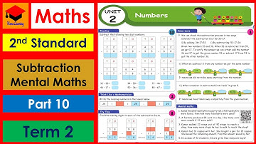 2nd Standard- Maths- Unit- 2- Numbers- Part 10- Pages 38 & 39- Term 2- Subtraction- Mental Maths