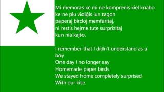 Mi Memoras-Kajto Lirikoj kaj Traduko