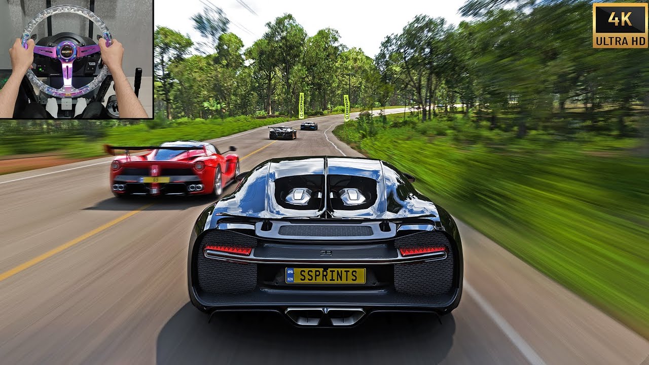 1480HP Bugatti Chiron VS Hypercars! | Forza Horizon 5 Steering Wheel Gameplay