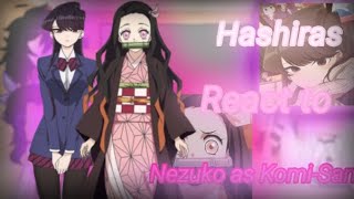 Hashiras react to Nezuko as Komi-San(-Uzui and gyomei) 🇲🇽🇺🇸[DemoNickSlayer✨]